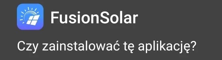 Instrukcja instalacji aplikacji FusionSolar (falowniki Huawei)